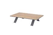 Canapé d'angle d'extérieur en aluminium et en bois d'acacia - ALVY