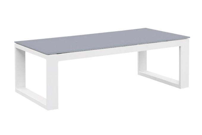 Table basse de jardin grise en aluminium - BELLY