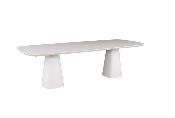 Table repas de jardin haut de gamme en aluminium -  avec plateau en céramique MILO