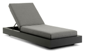 Bain de soleil luxe en aluminium - FERMO BED NOIR