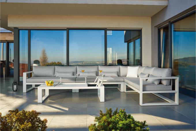 Grand Salon jardin d'angle luxe - FERMO CHIC