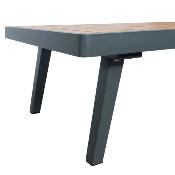 Table basse de jardin en aluminium et en teck - LOVY