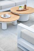 Salon  canapé de jardin design aluminium haut de gamme - IRIS BIS