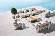 Canap de jardin design en aluminium et corde 4places - OLBY 