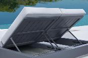 Lit de piscine double luxe en aluminium - FERMO BED NOIR