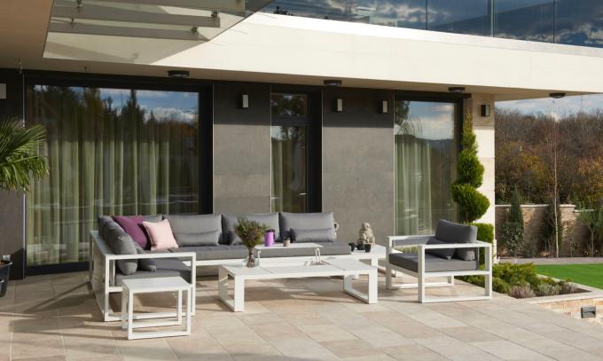 Salon de jardin modulable luxe aluminium - FERMO PLUS