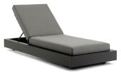 Bain de soleil luxe en aluminium - FERMO BED NOIR