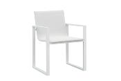 Chaise de jardin design en aluminium - FERMO blanc (lot de 2) 