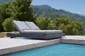 Lit de piscine double luxe en aluminium - FERMO BED NOIR