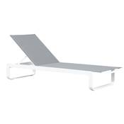 Duo de bains de soleil en aluminium + table basse - ROMY