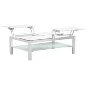 Table basse de jardin relevable en aluminium blanc - JELLY