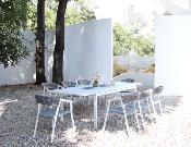 Table extensible en aluminium blanc - LOU