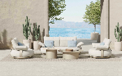 Salon de jardin modulable luxe design en aluminium 4 places -  ELYO