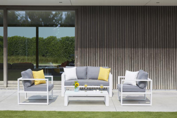 Ensemble salon de jardin extérieur moderne aluminium - JELLY MINI