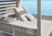 Lit de piscine double en aluminium et corde - OLBY BED