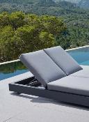 Lit de piscine double luxe en aluminium - FERMO BED NOIR