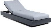 Bain de soleil luxe en aluminium - FERMO BED NOIR