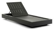 Bain de soleil luxe en aluminium - FERMO BED NOIR