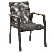 Fauteuil de restaurant extérieur en aluminium empilable - NOFFY