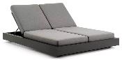 Lit de piscine double luxe en aluminium - FERMO BED NOIR