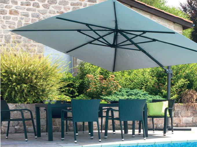 Parasol déporté 4 x 3 m - MARCO gris perlé