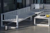 Salon jardin d'angle luxe en aluminium - FERMO