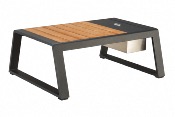 Table basse de jardin en aluminium et en teck - COFY