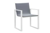 Chaise de jardin design en aluminium - FERMO gris (lot de 2) 