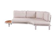 Salon de jardin moderne en aluminium et teck - SANKA COSY