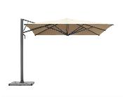 Parasol en aluminium gris avec toile acrylique 3 X 3 M - SOFY