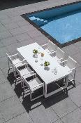 Table de jardin en aluminium - FERMO avec plateau en céramique 200CM