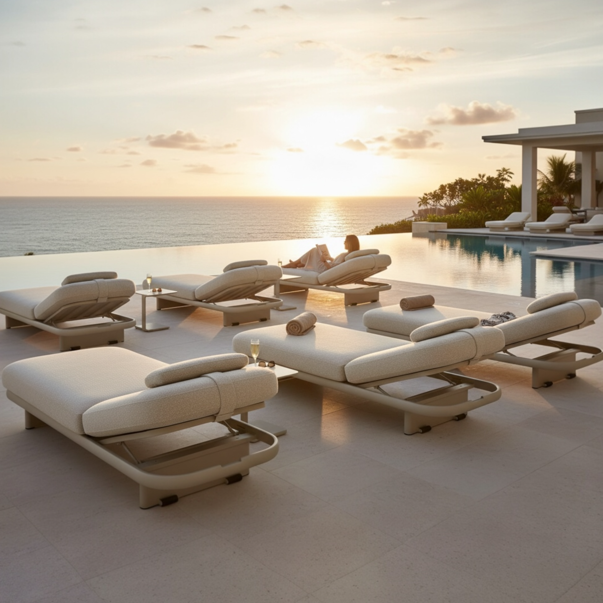 Mobilier de Jardin Ultra-Confortable 2026 : Tissu Molletonné ROSA, LASKA & AURA