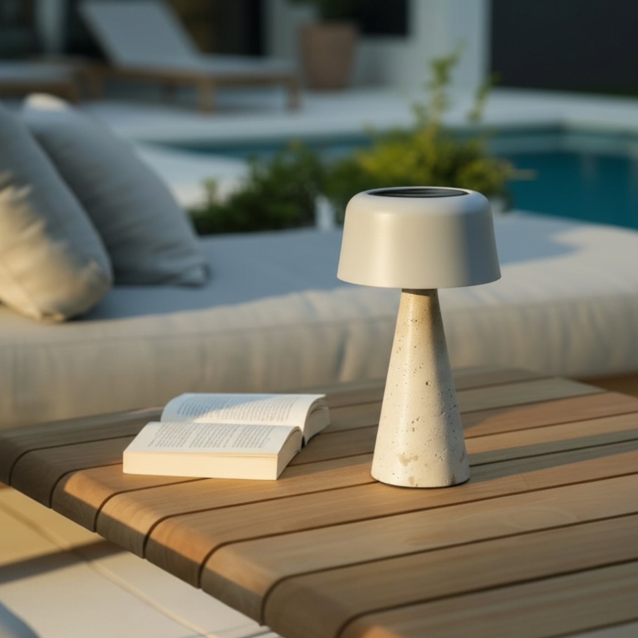 Lampe de jardin en travertin - Taille S - MOON