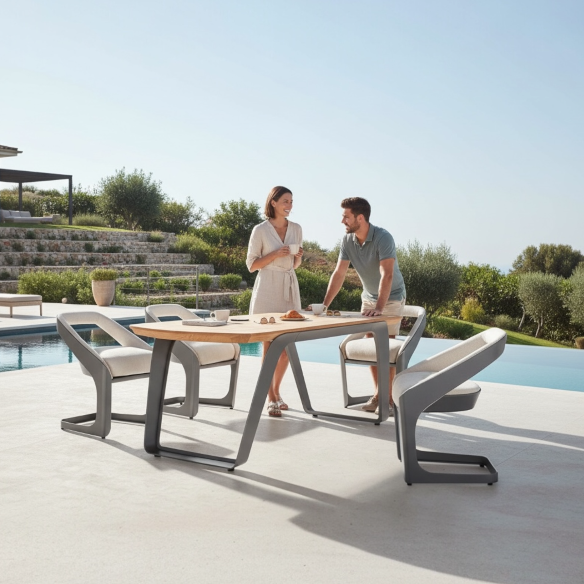 Ensemble repas en aluminium luxe - ONDA