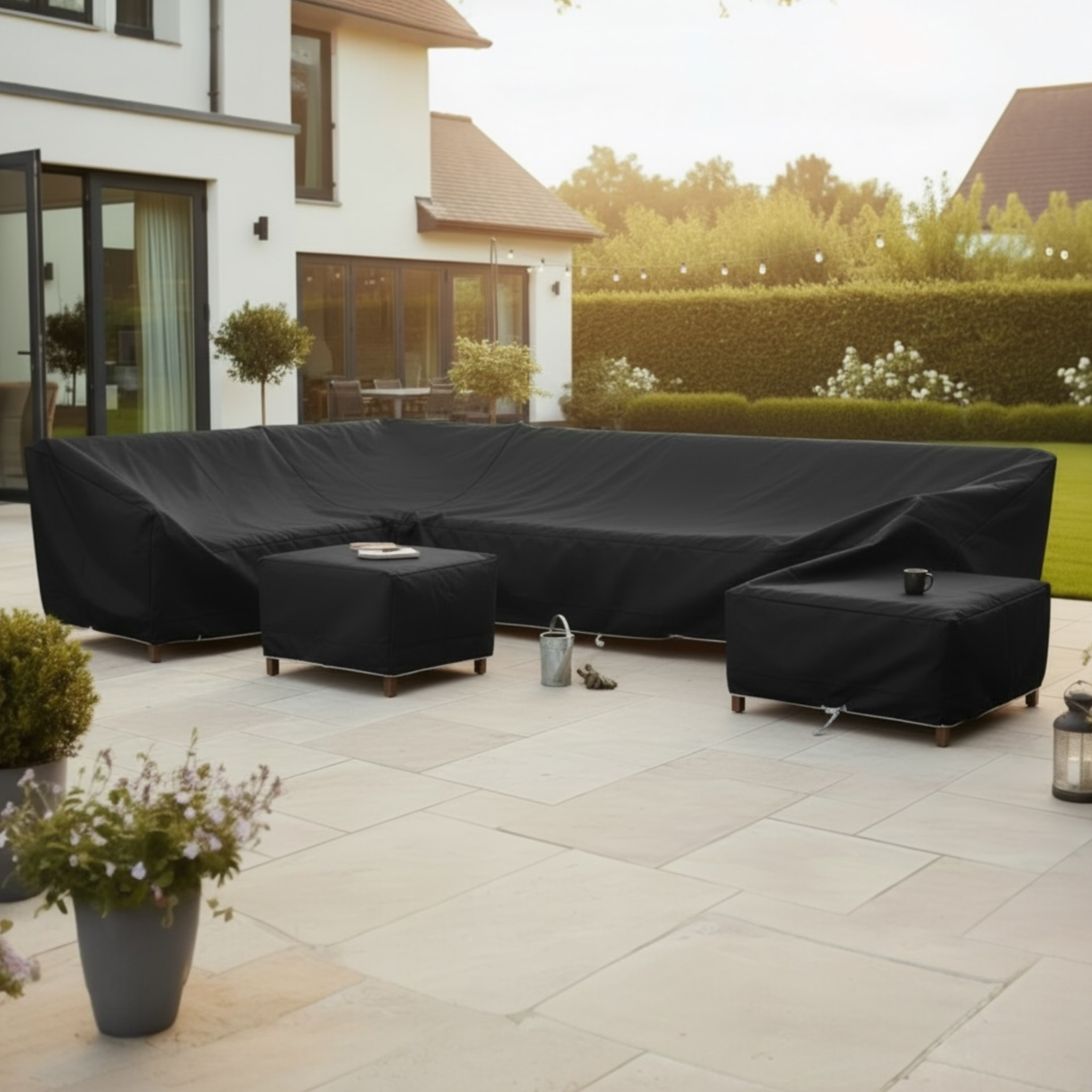 Housses de protection hivernale sur mesure - Composition salons d'angle