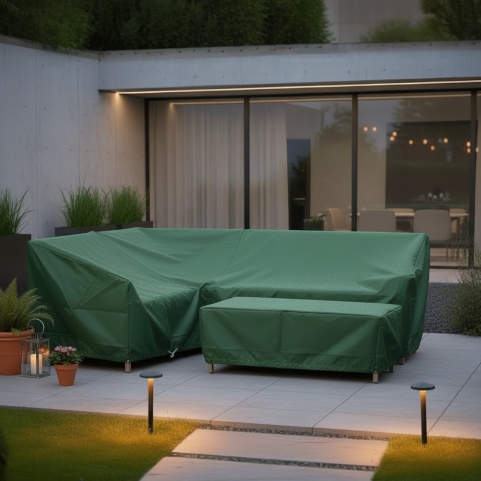 Housses de protection hivernale sur mesure - Composition salons d'angle