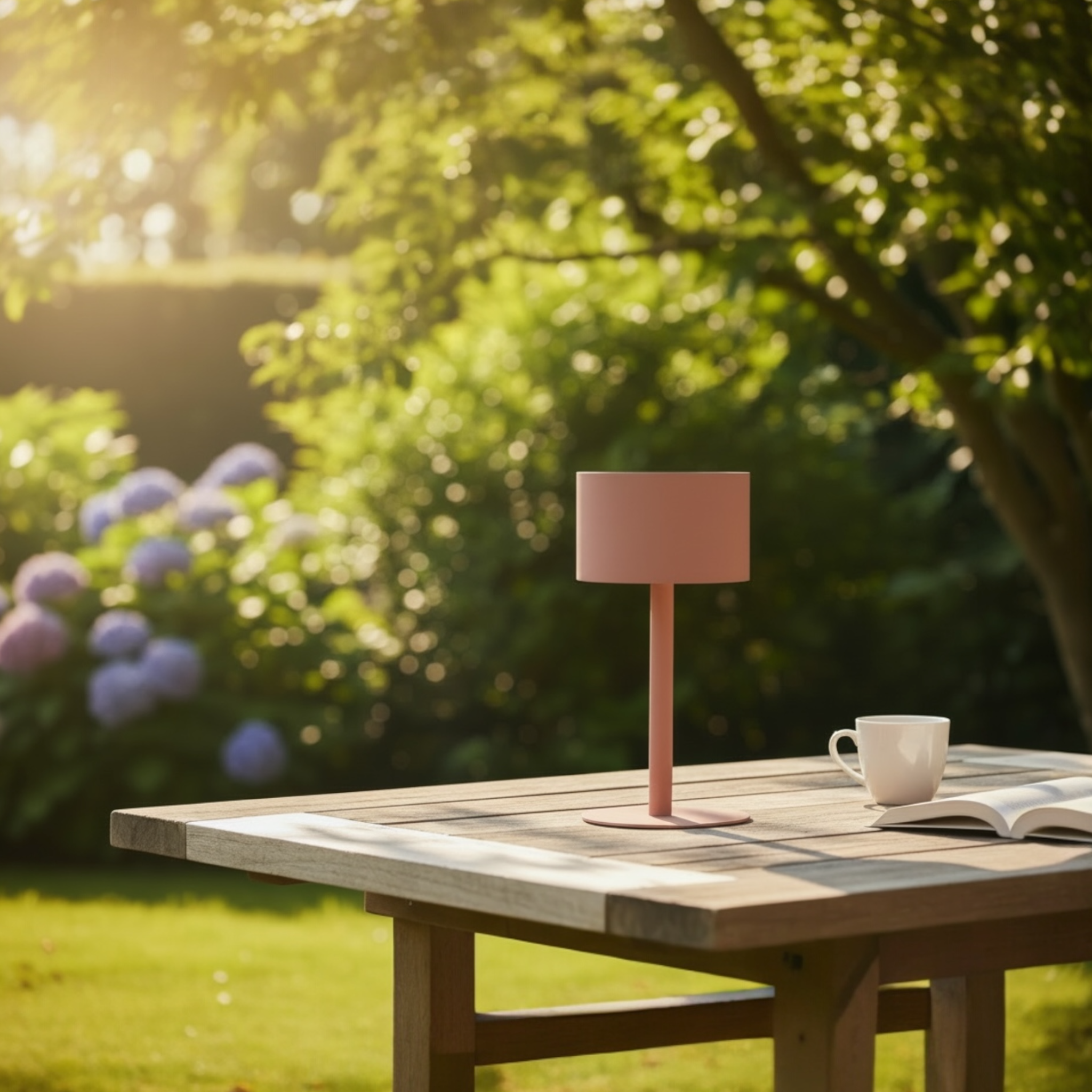 Lampe solaire d'extérieur aluminium rouge - ARLO ROUND ROUGE