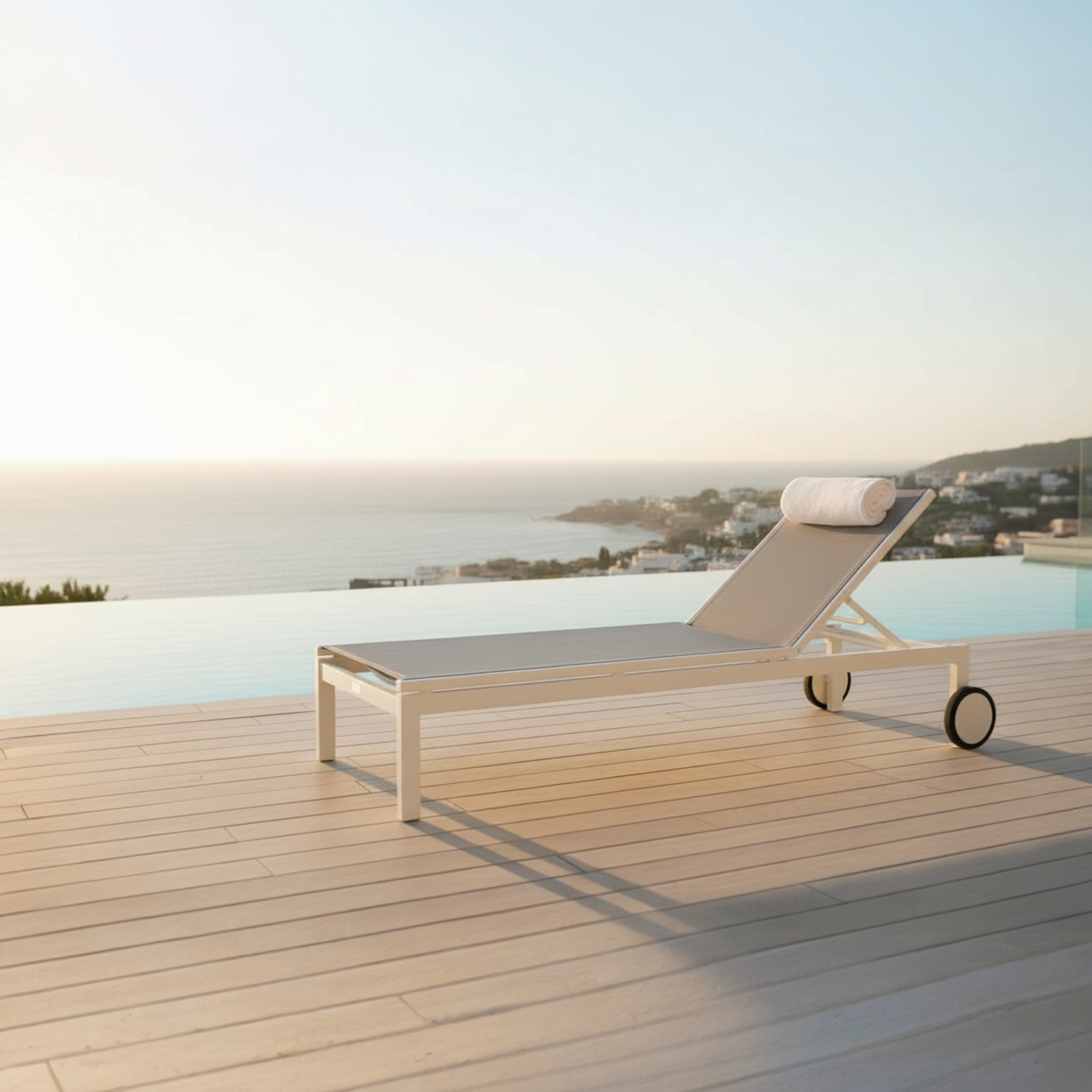 Chaise longue de jardin en alu Sully