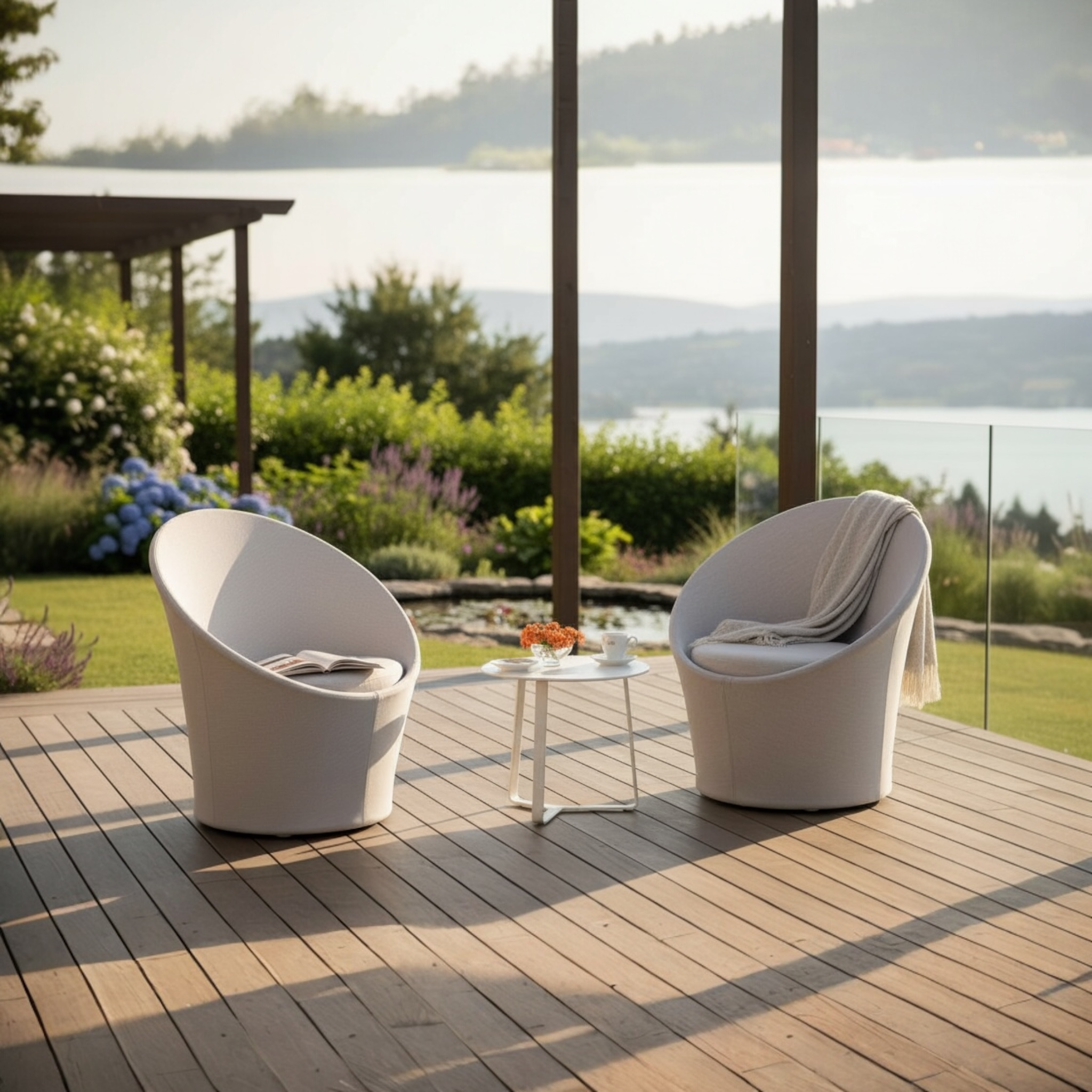 Duo de fauteuil pour petite terrasse Design Luna