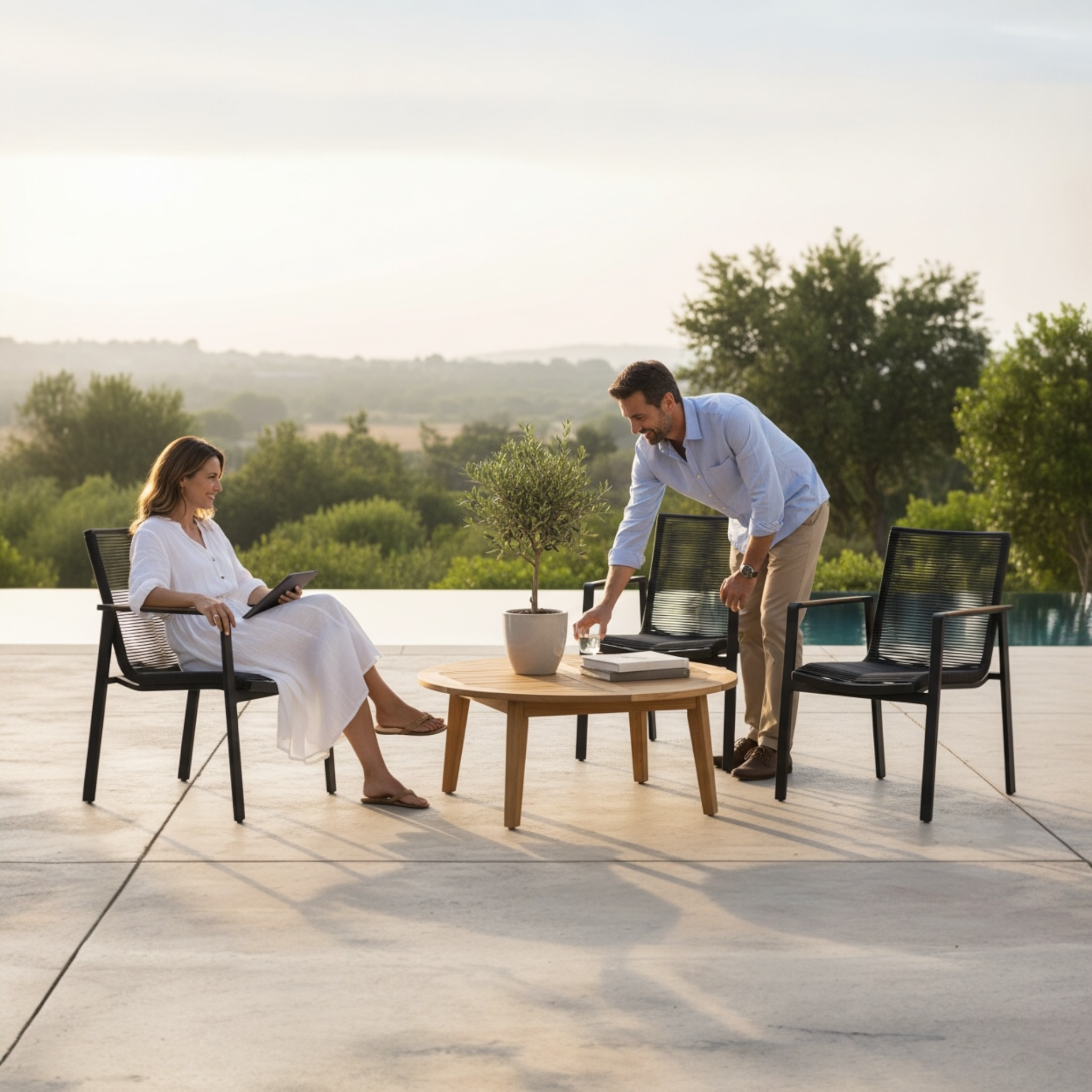 chaise de jardin design Noffy noir