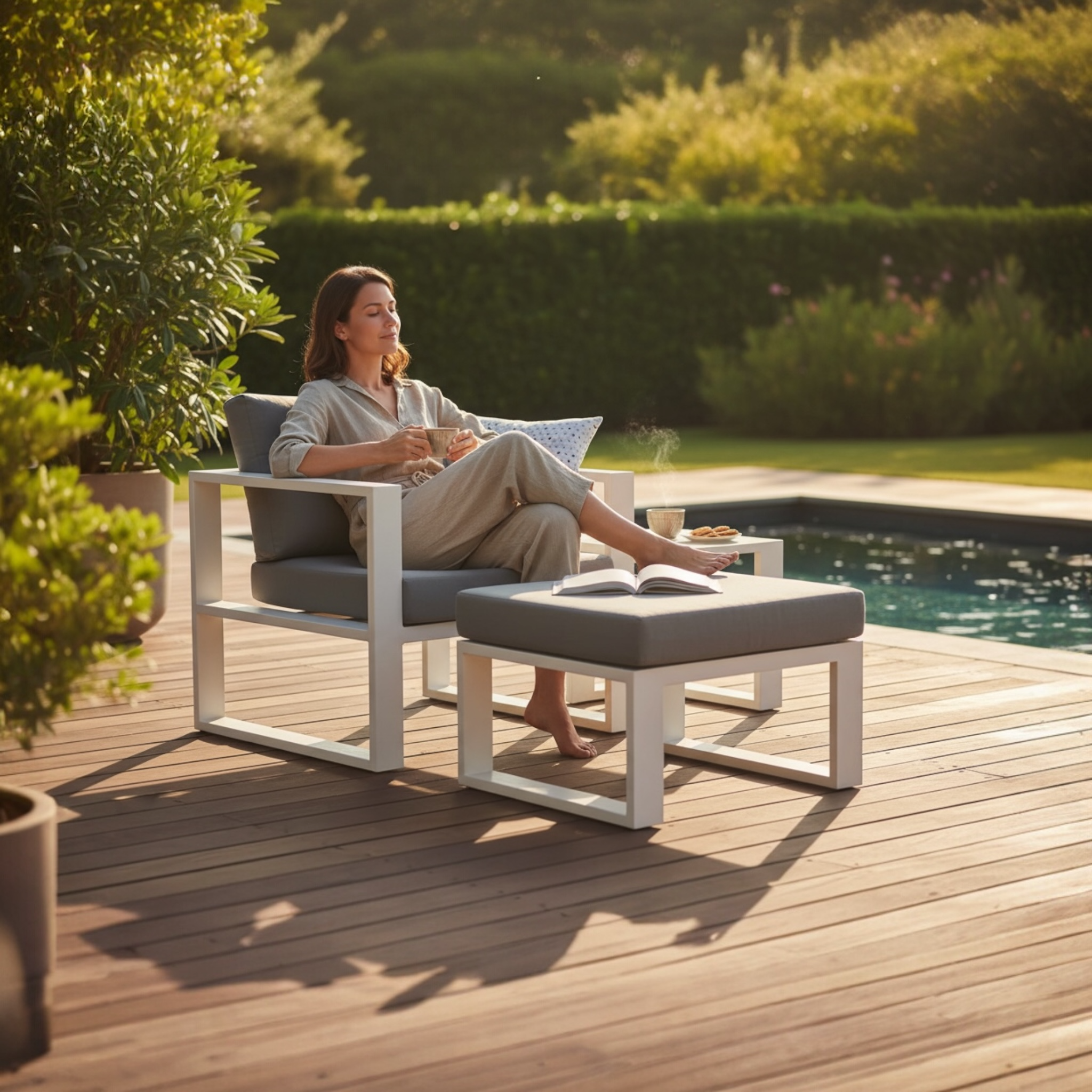 Lot de fauteuil et pour de terrasse design Belly