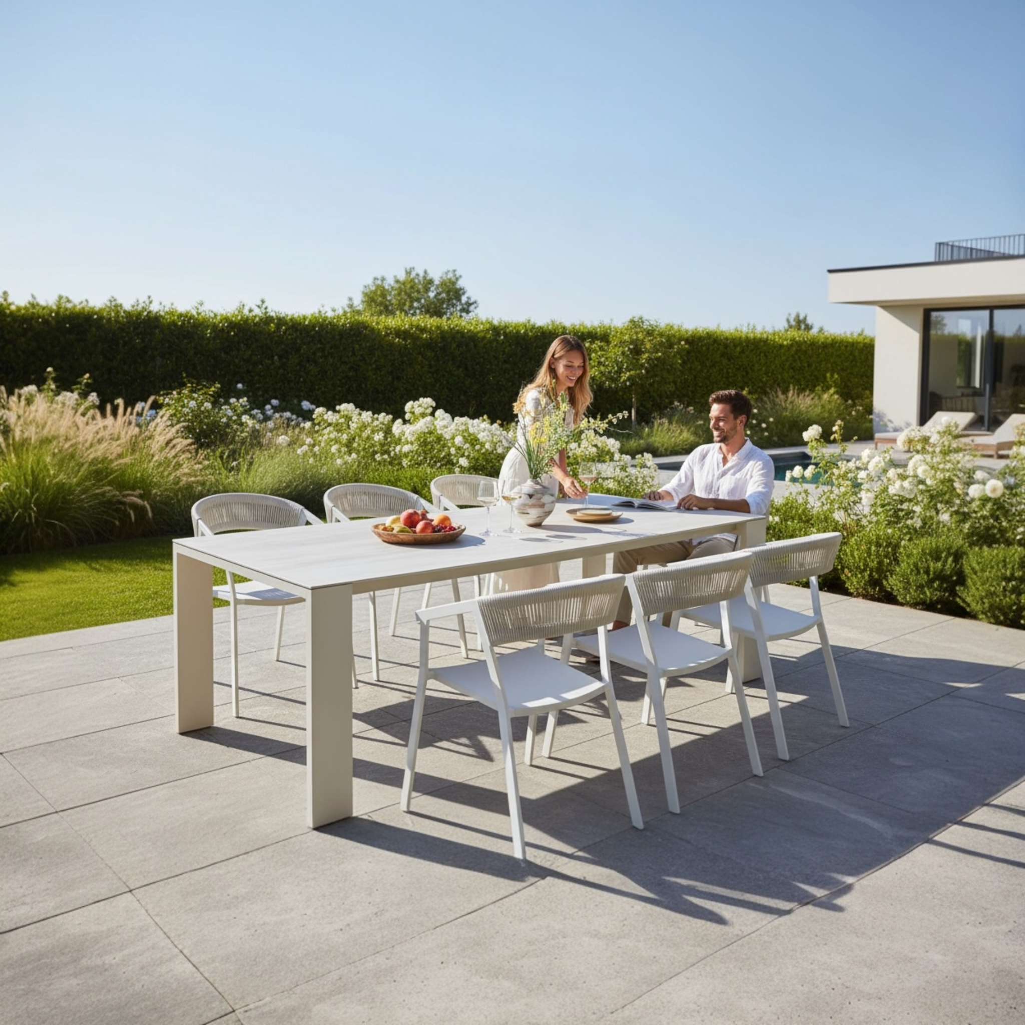 Table d'extérieur avec plateau en céramique - JULES