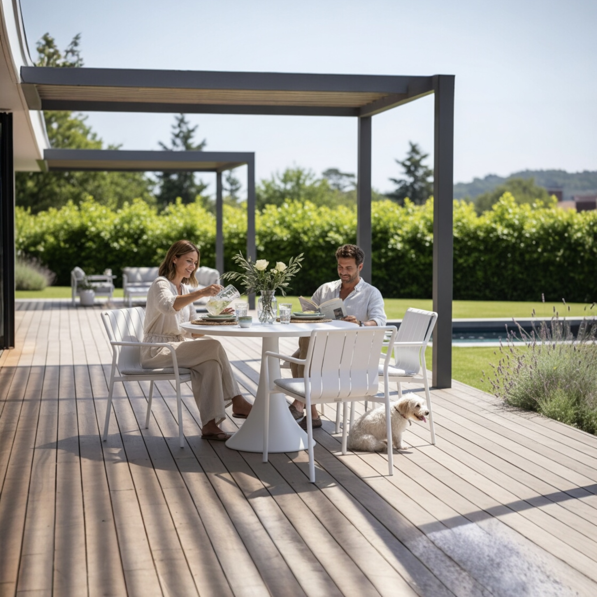 Table repas d'extérieur 4 place design -  Fano