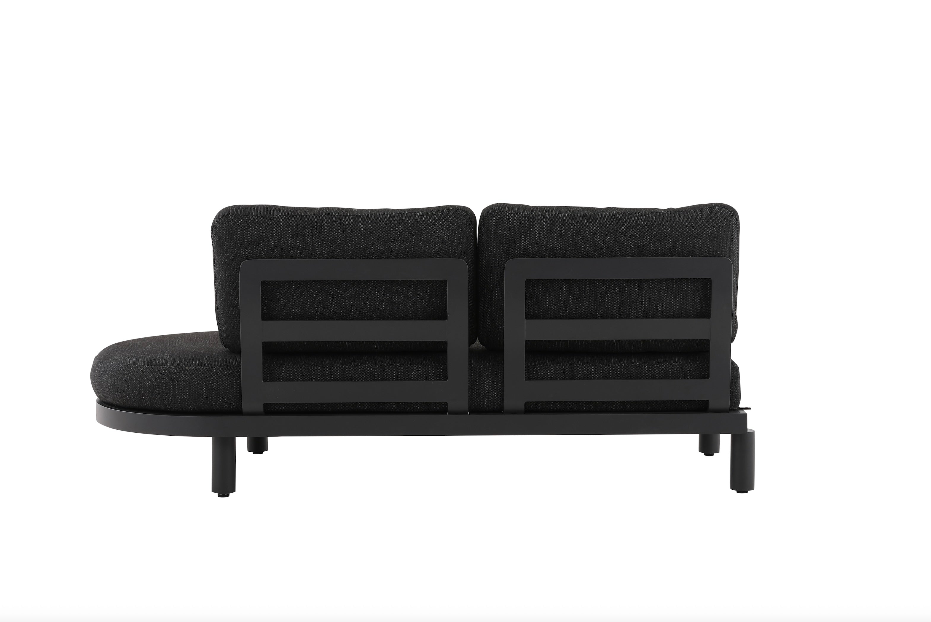 Salon de jardin design d'angle en aluminium - ALBA NOIR