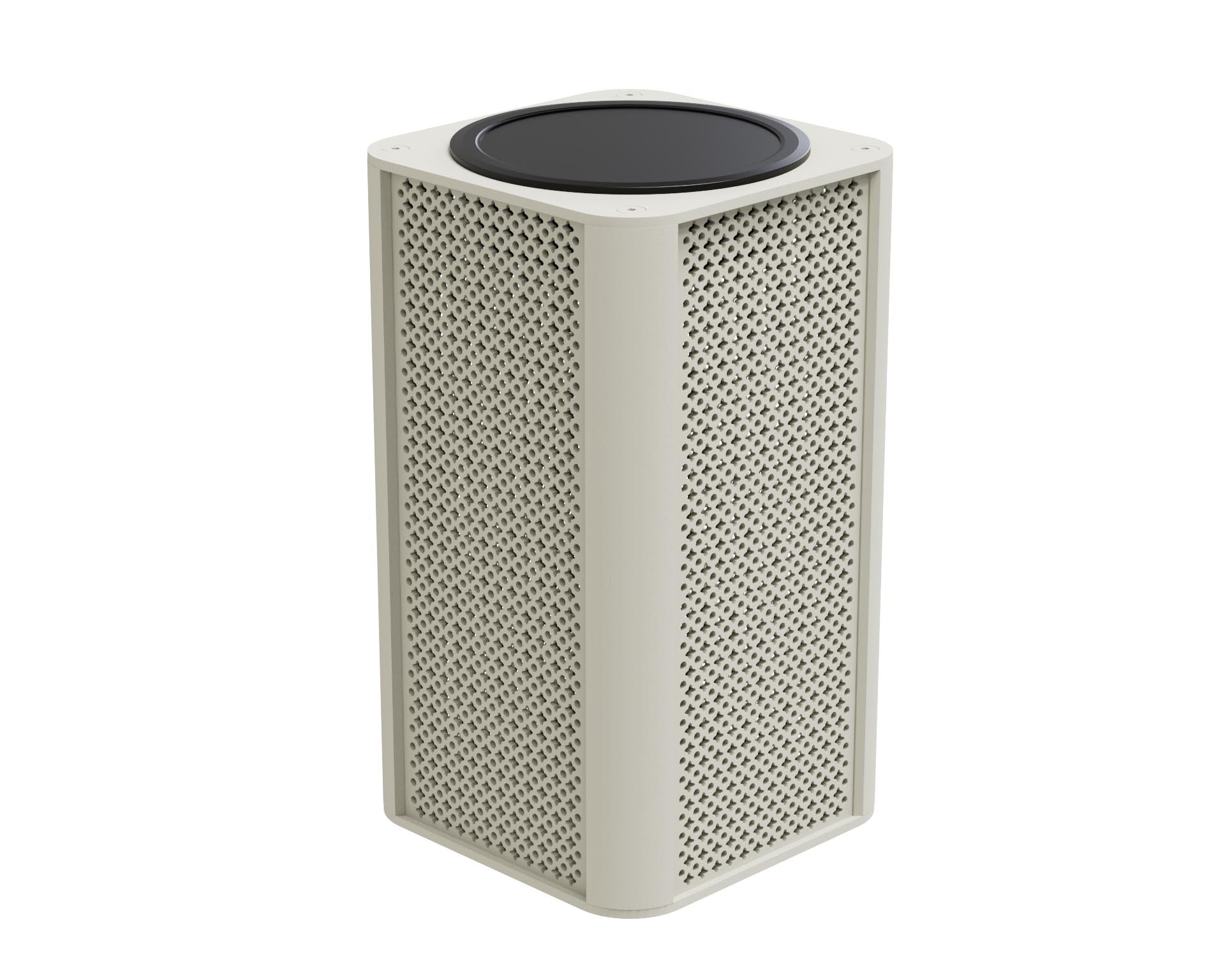 Lampe solaire d'extérieur aluminium beige - ARLO CUBE
