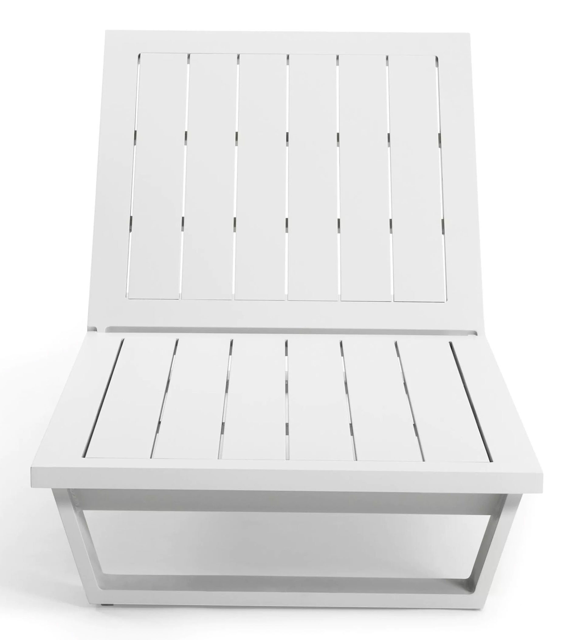 Bain de soleil en aluminium haut de gamme PAGINO BLANC