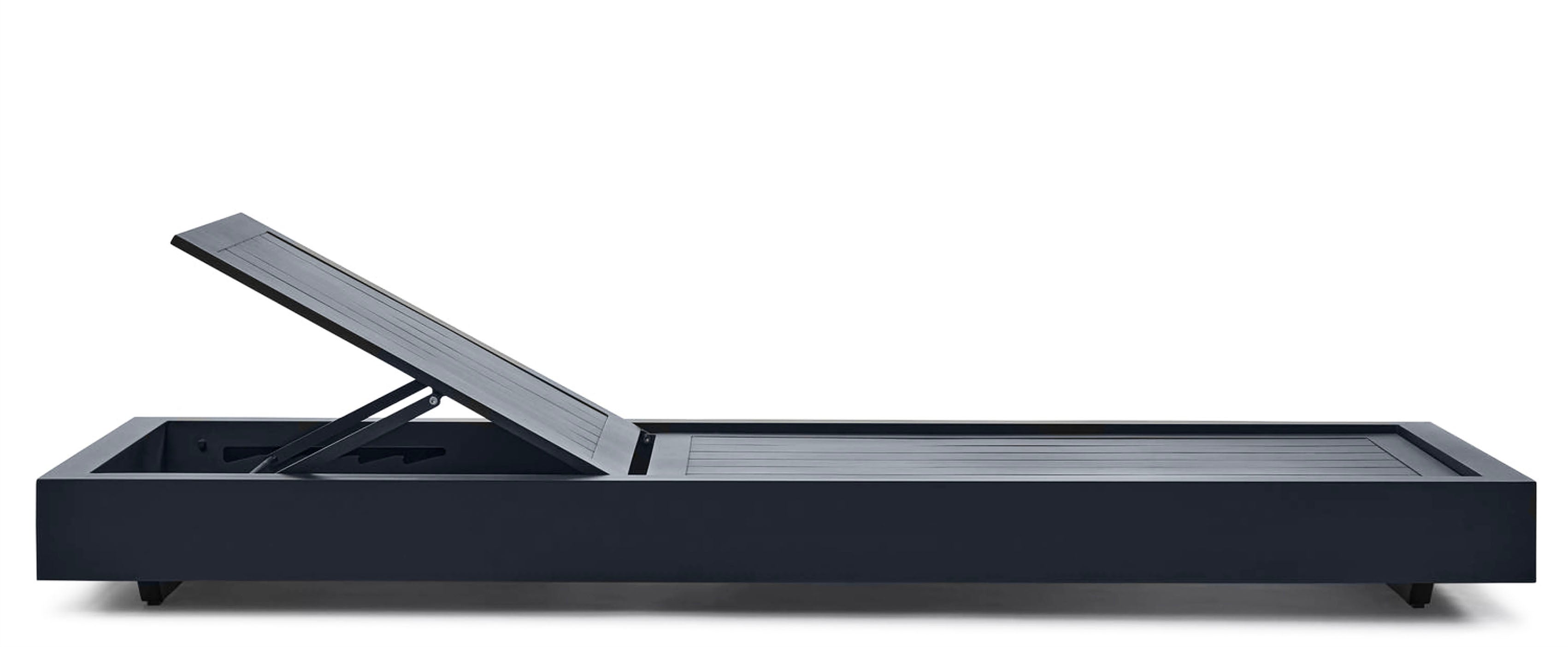 Bain de soleil luxe en aluminium - COMO BED NOIR