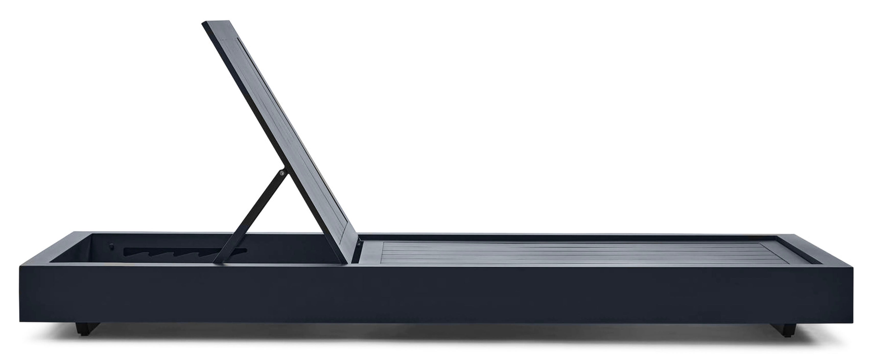 Bain de soleil luxe en aluminium - COMO BED NOIR