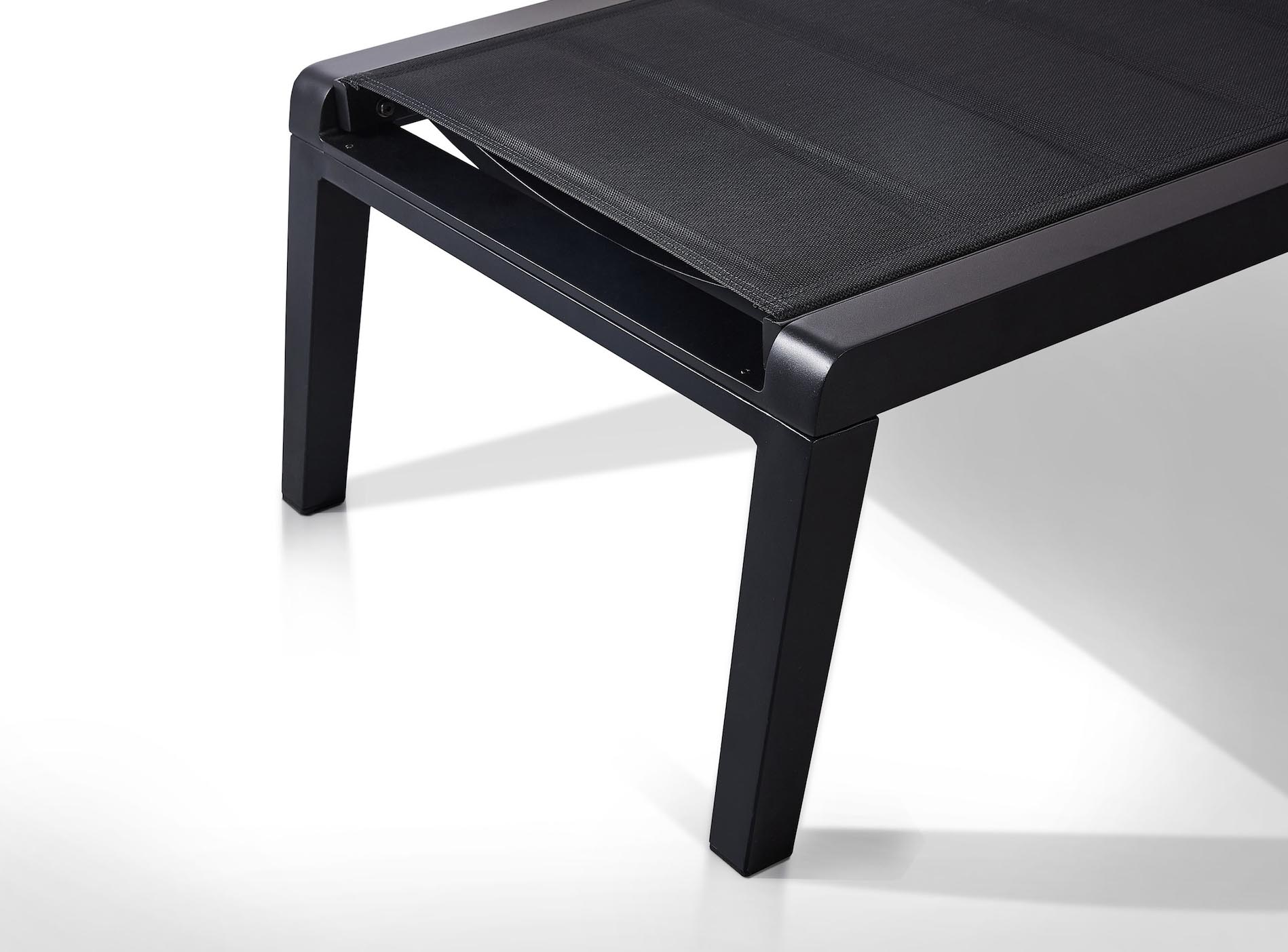 Bain de soleil aluminium textilene empilable - LOVY