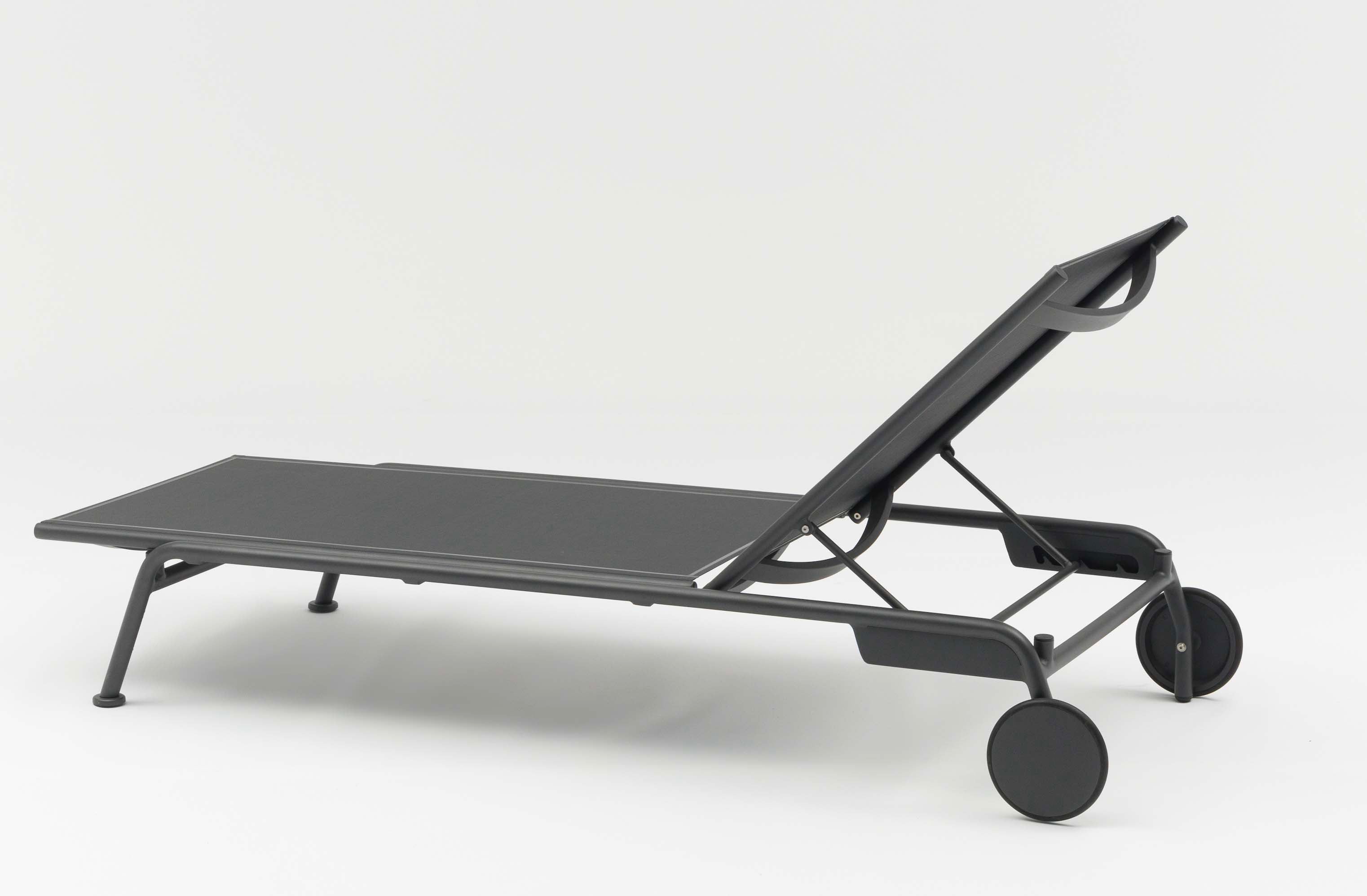 Bain de soleil en aluminium et textilène (lot de 2) - SUNNY GRIS